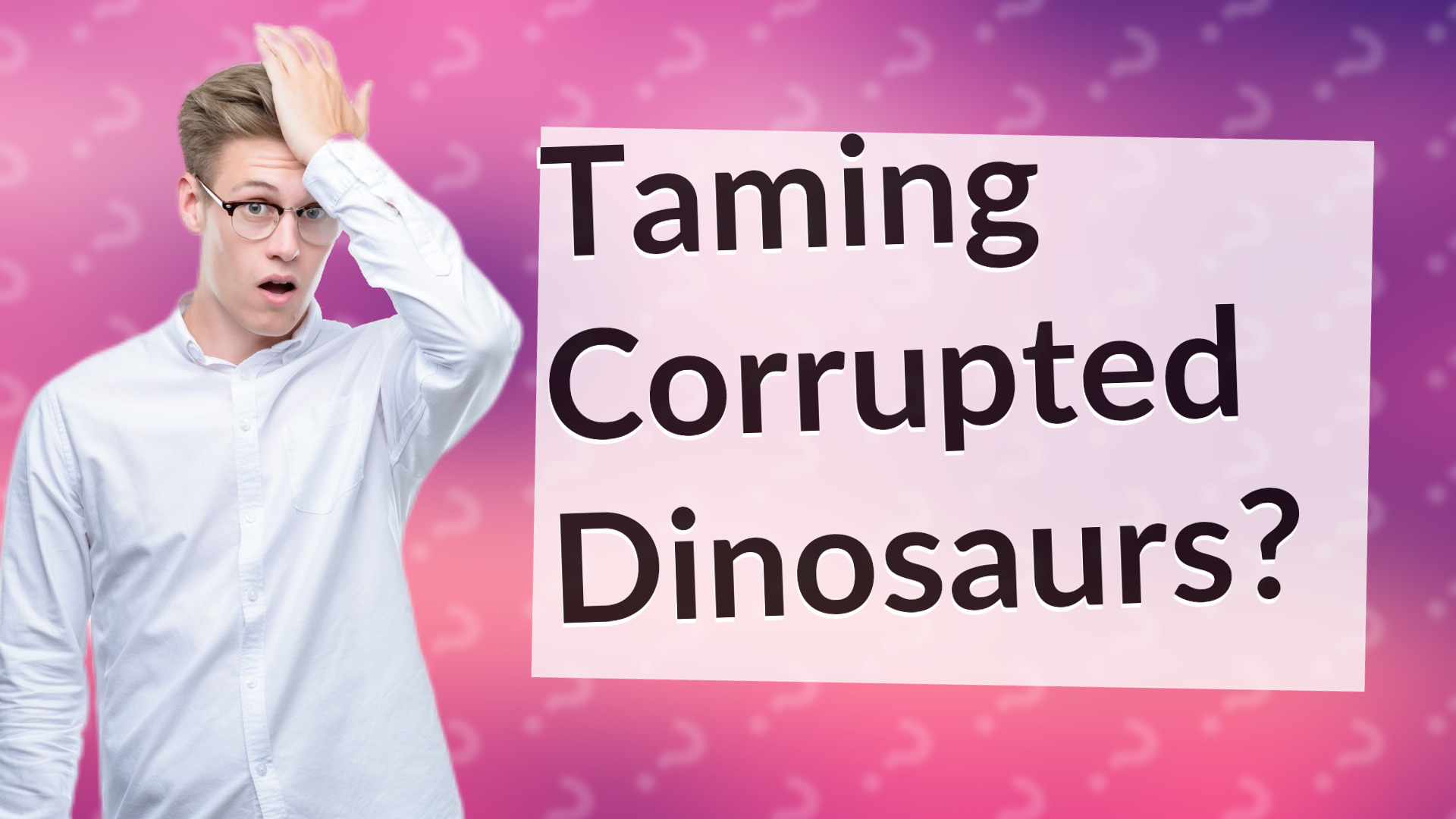 Taming Corrupted Dinosaurs?