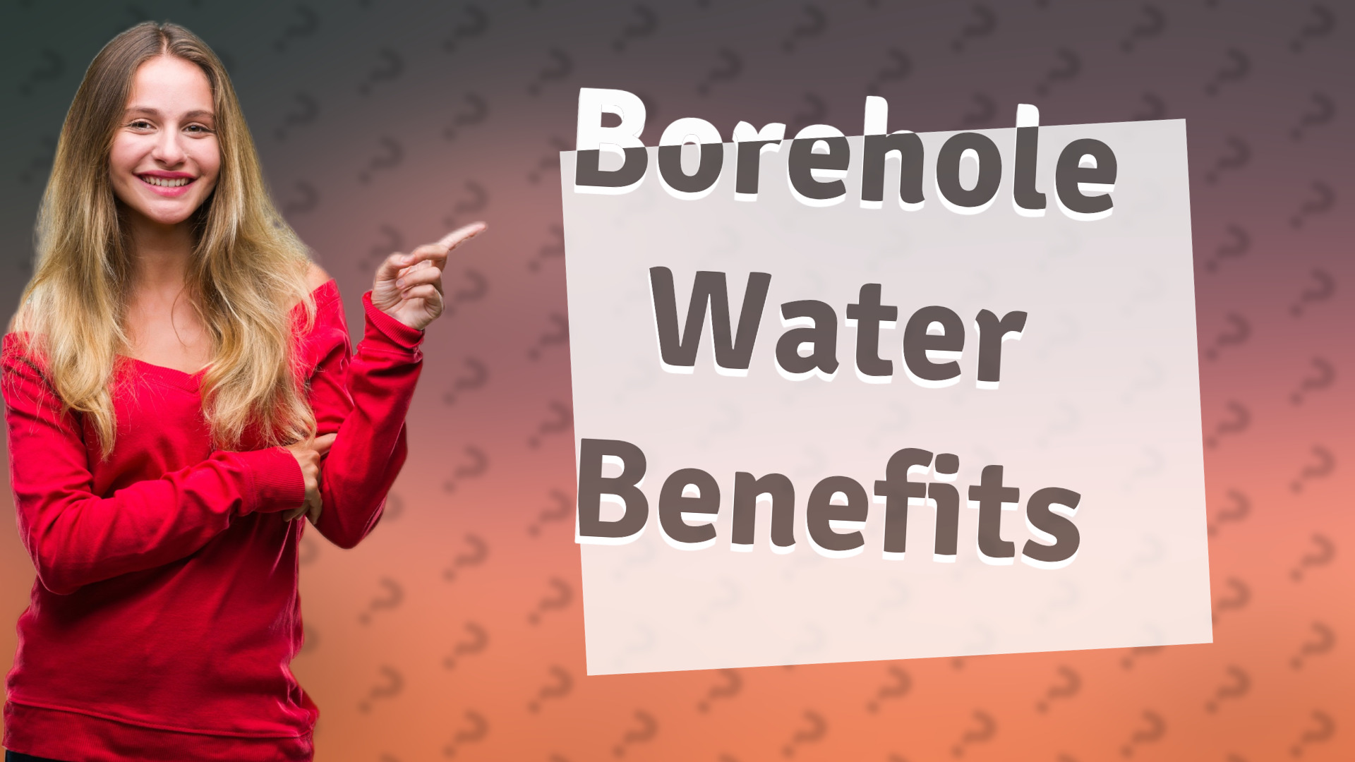 Borehole Water Benefits