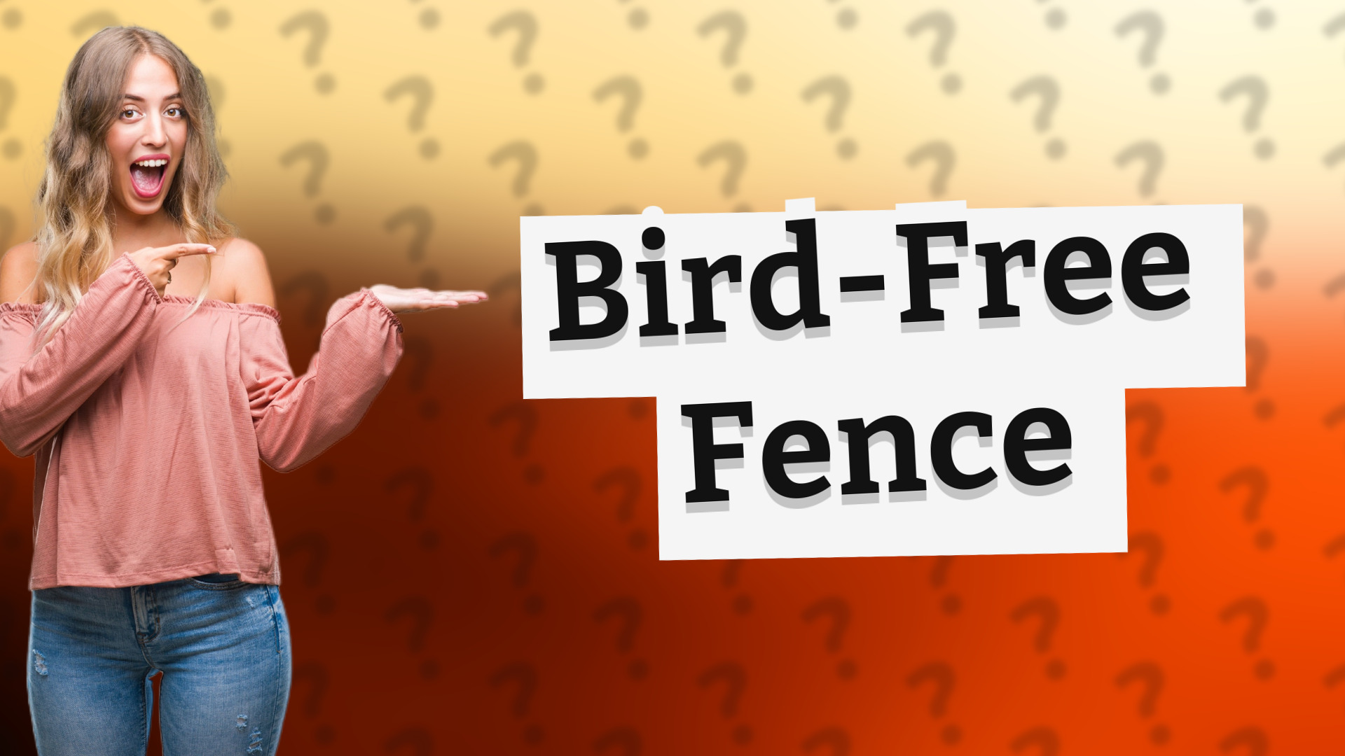 Bird-Free Fence