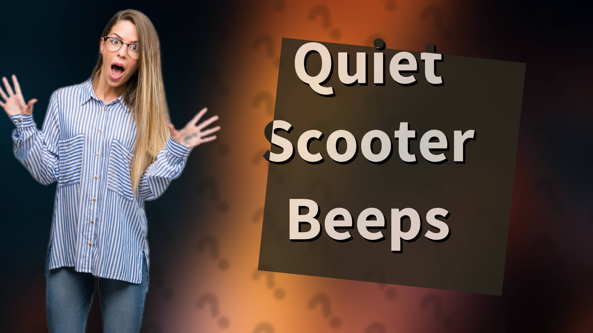 Quiet Scooter Beeps