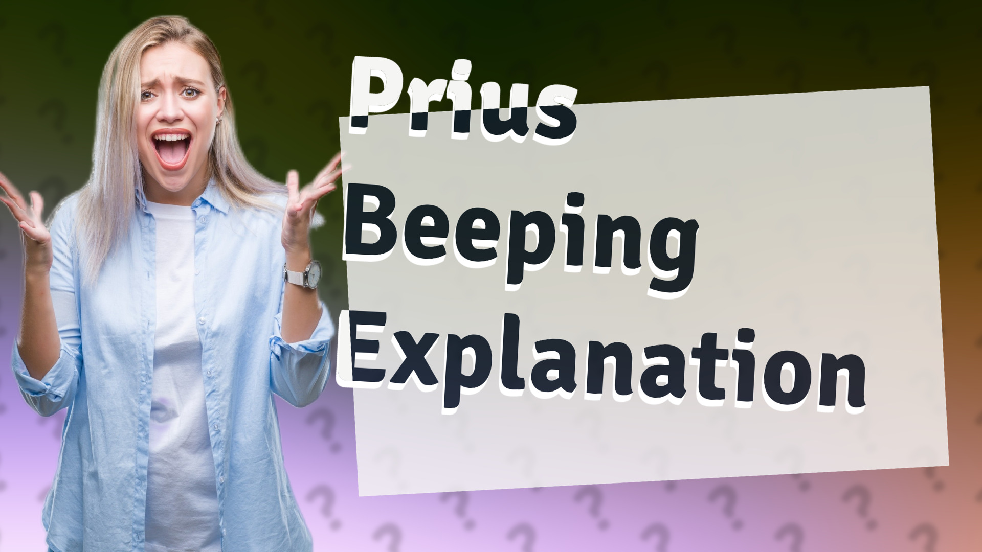 Prius Beeping Explanation