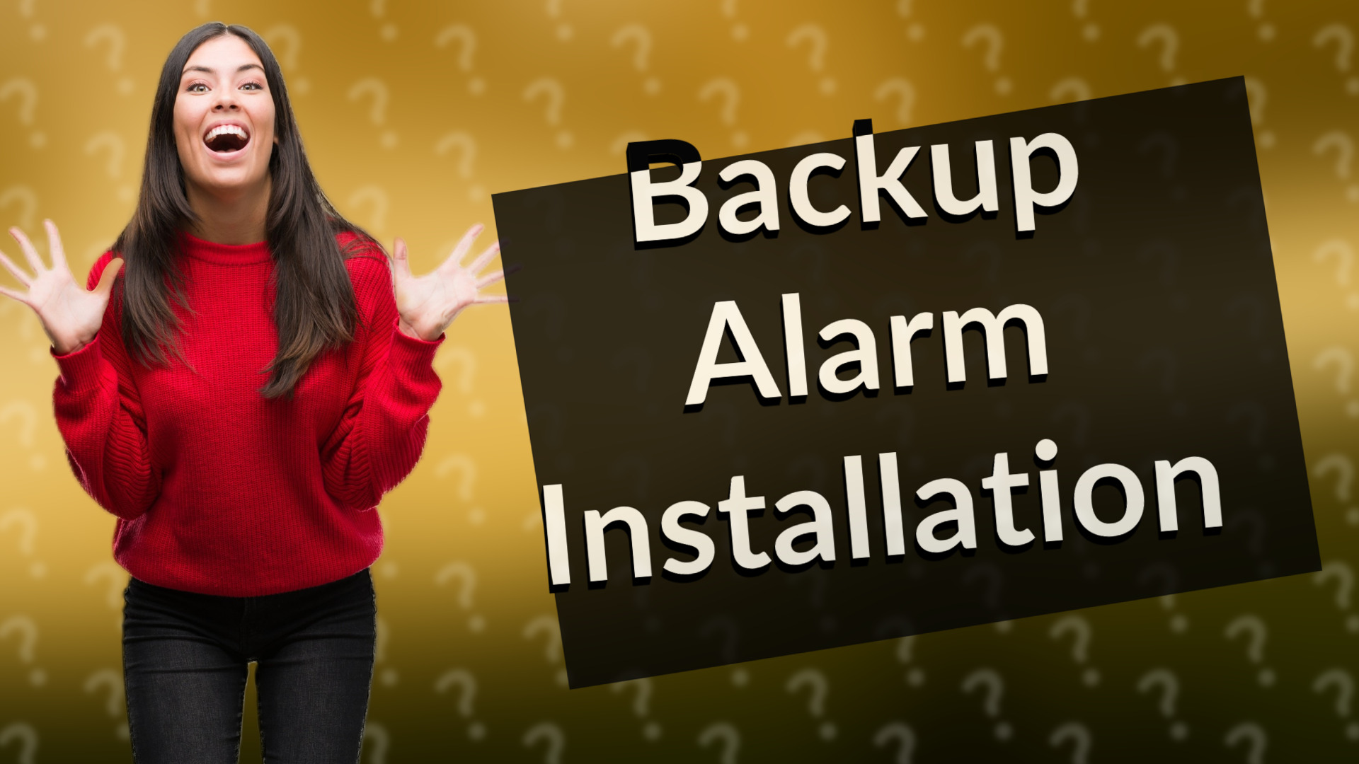 Backup Alarm Installation