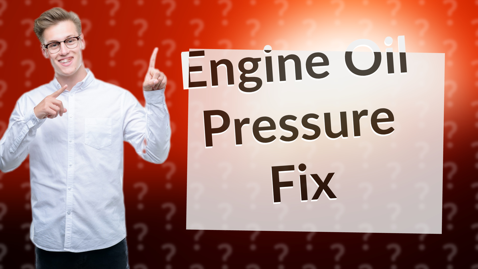 Engine Oil Pressure Fix