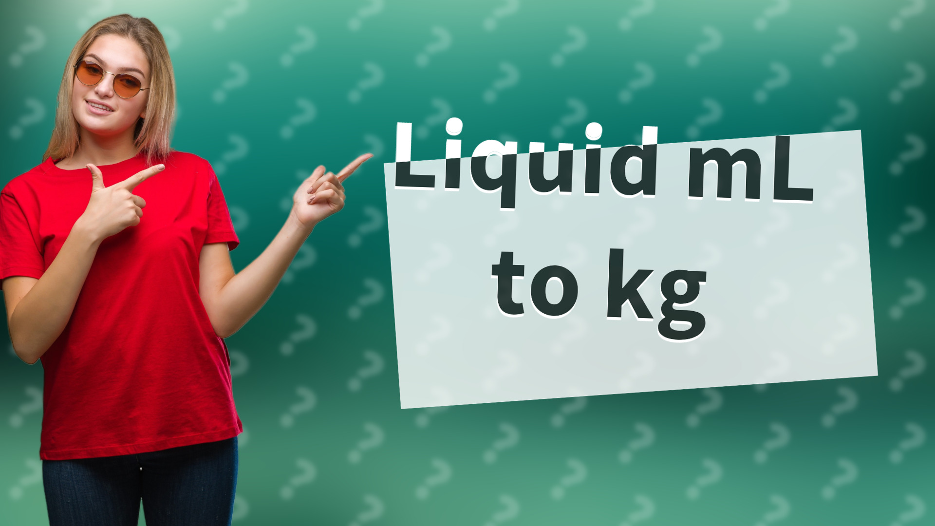 Liquid mL to kg