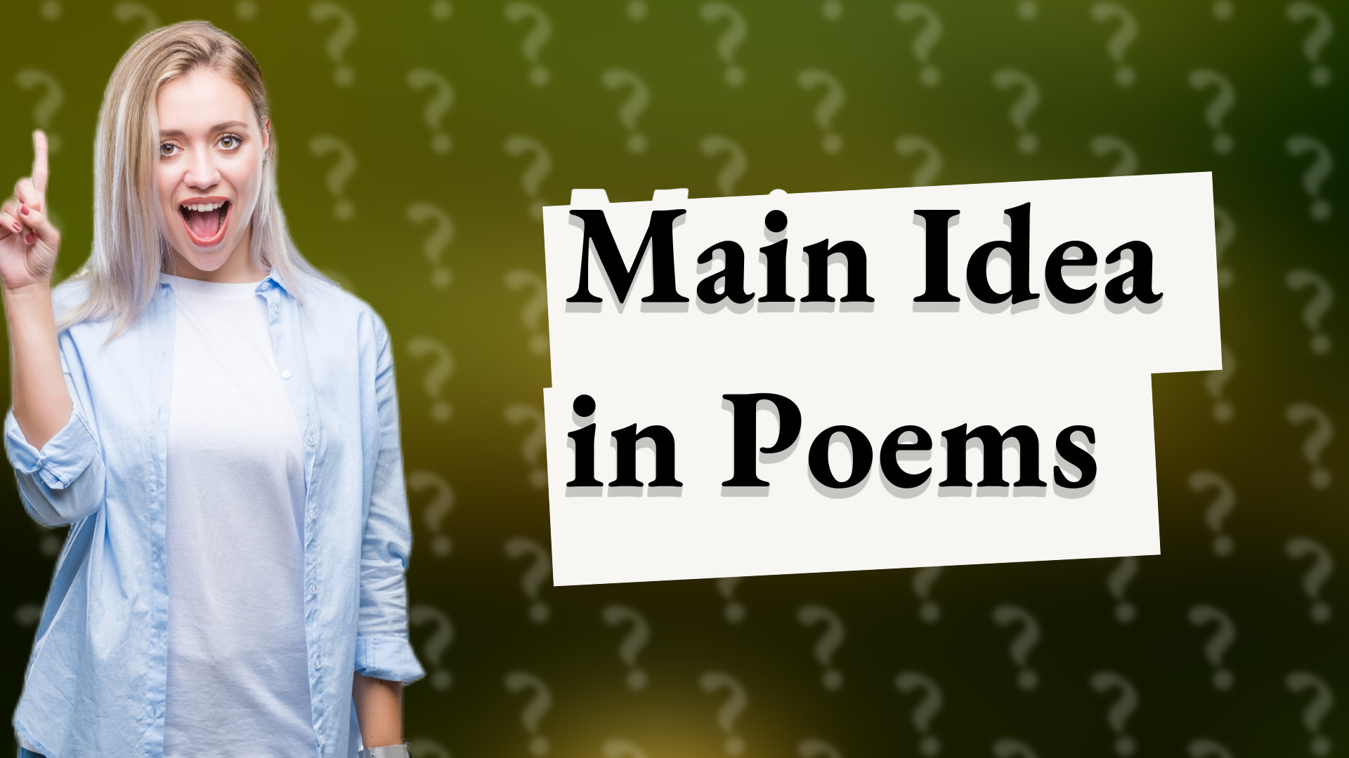 Main Idea in Poems