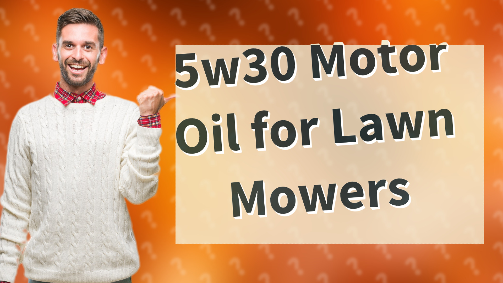 5w30 Motor Oil for Lawn Mowers