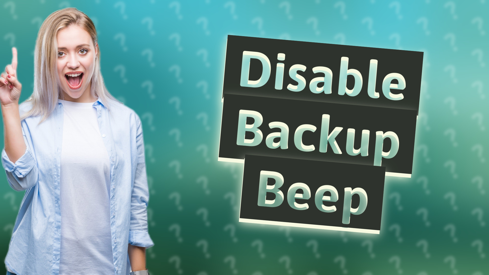 Disable Backup Beep