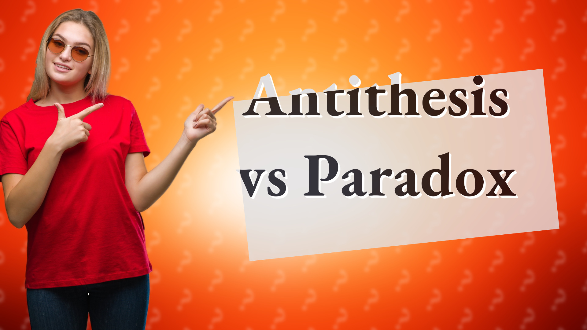 Antithesis vs Paradox