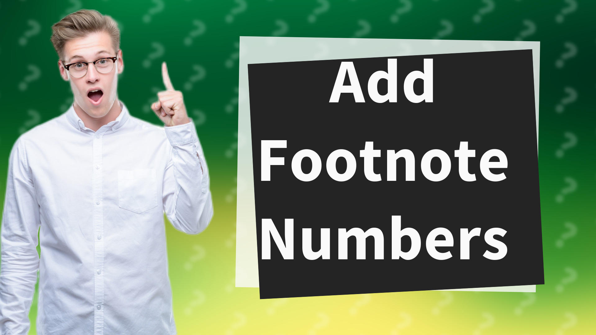 Add Footnote Numbers