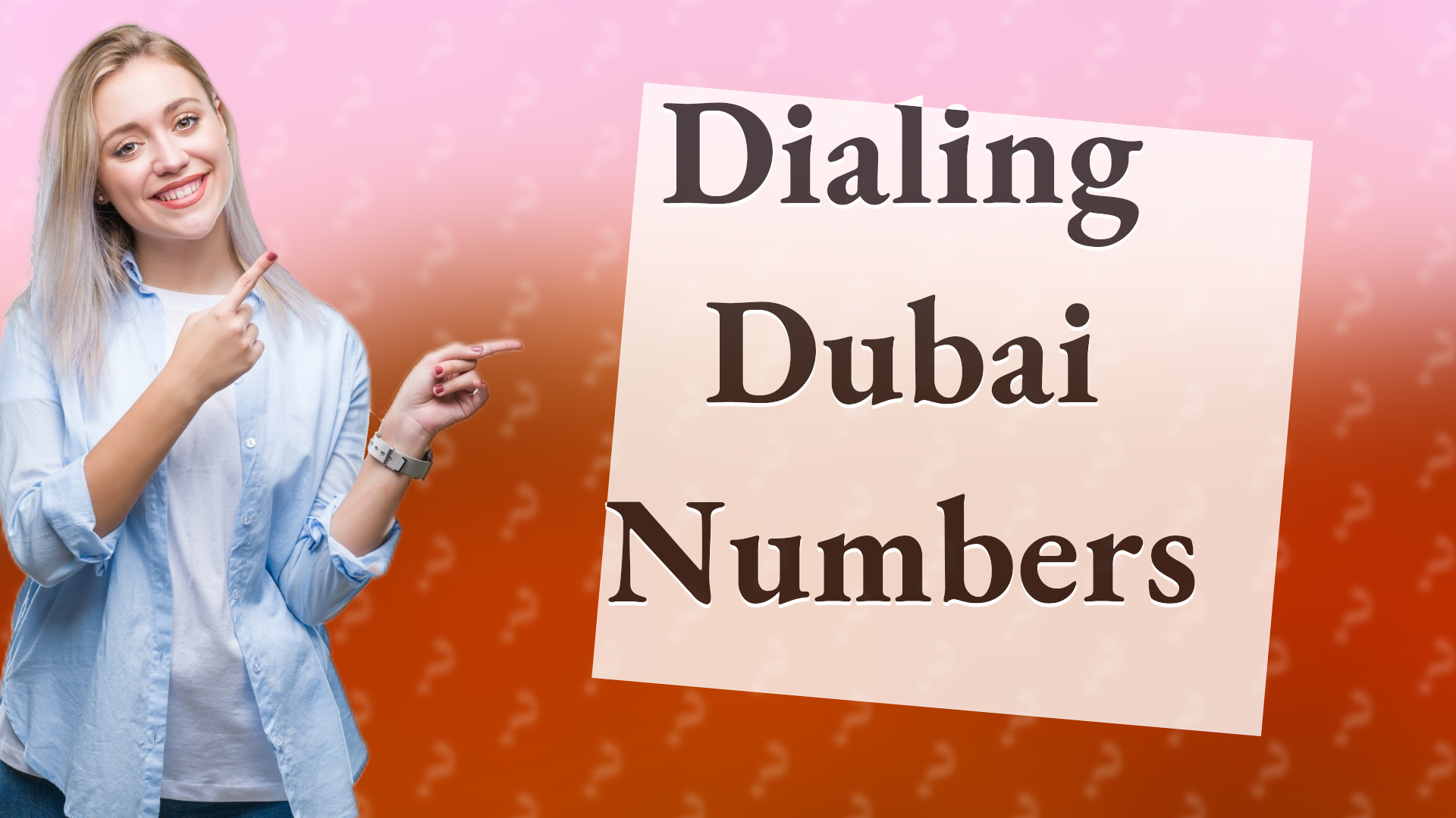 Dialing Dubai Numbers