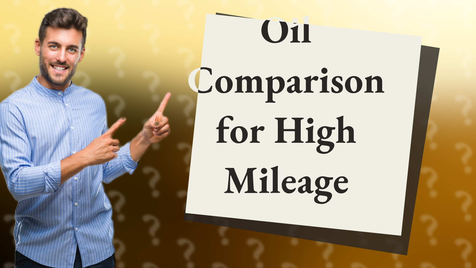 Oil Comparison for High Mileage