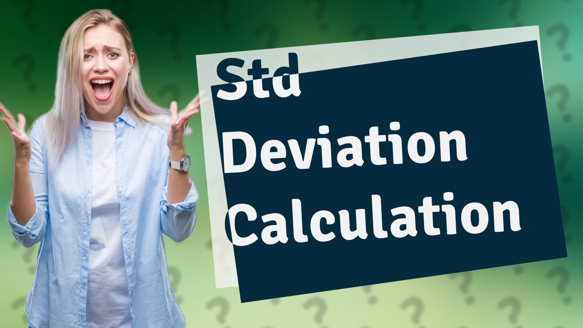 Std Deviation Calculation