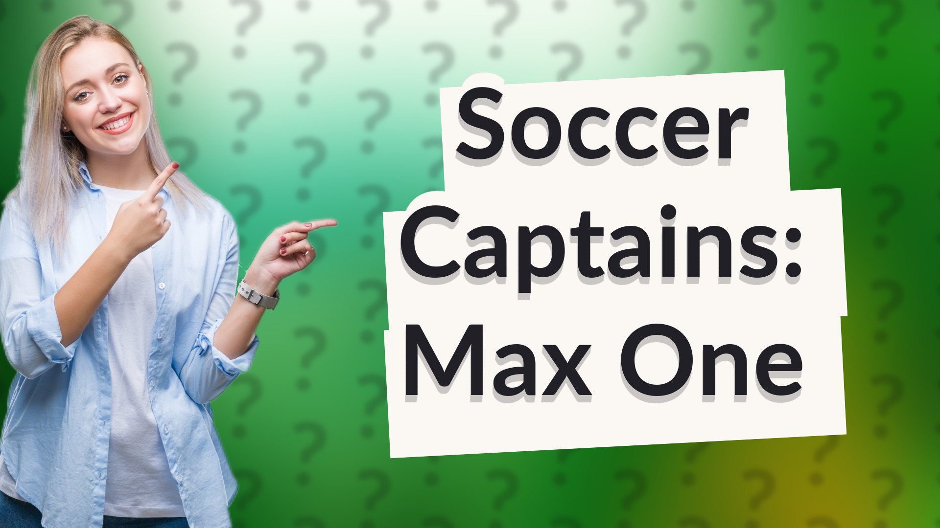 Soccer Captains: Max One
