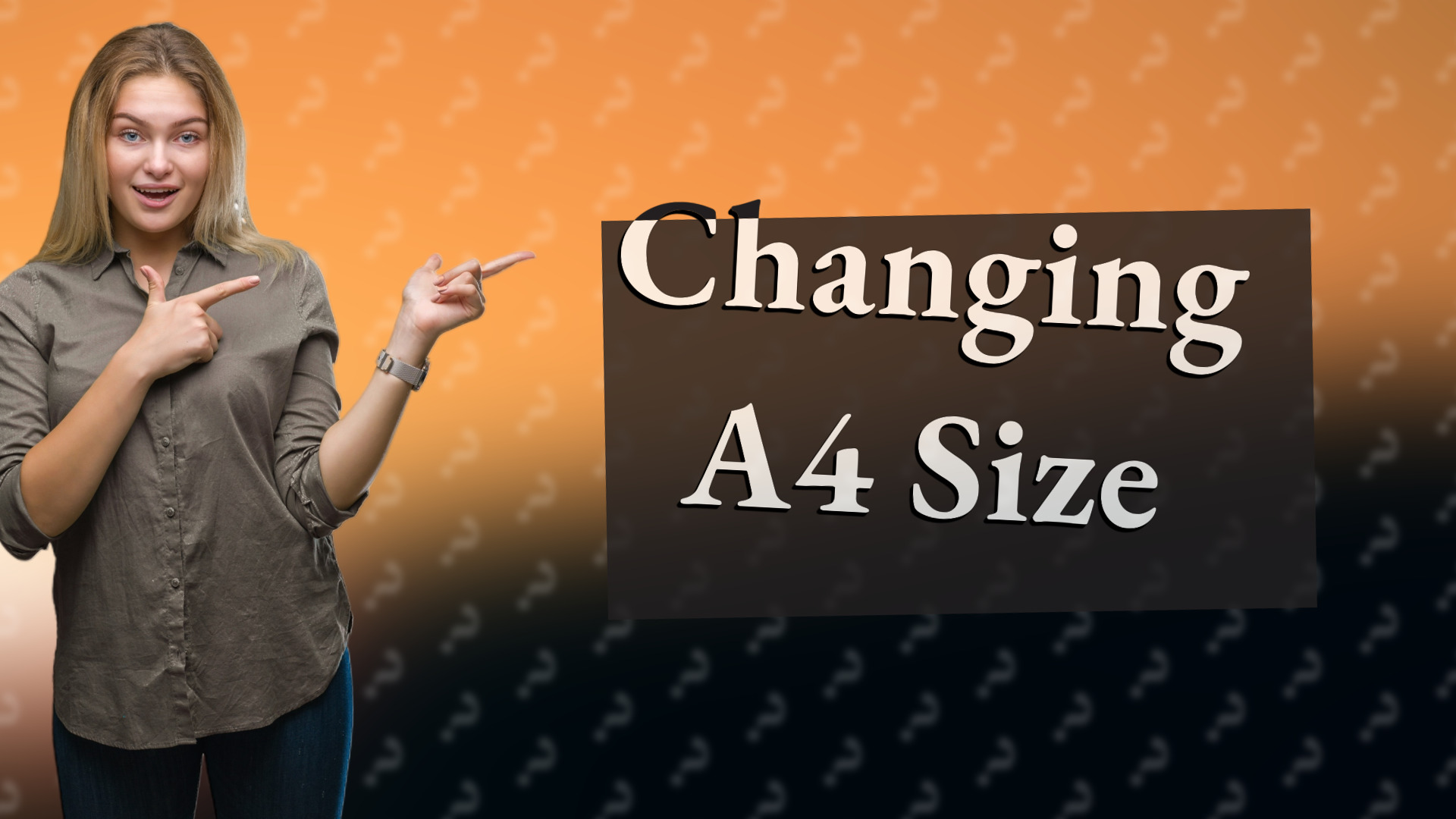 Changing A4 Size
