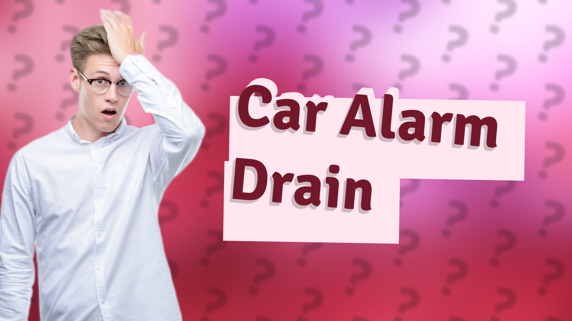 Car Alarm Drain