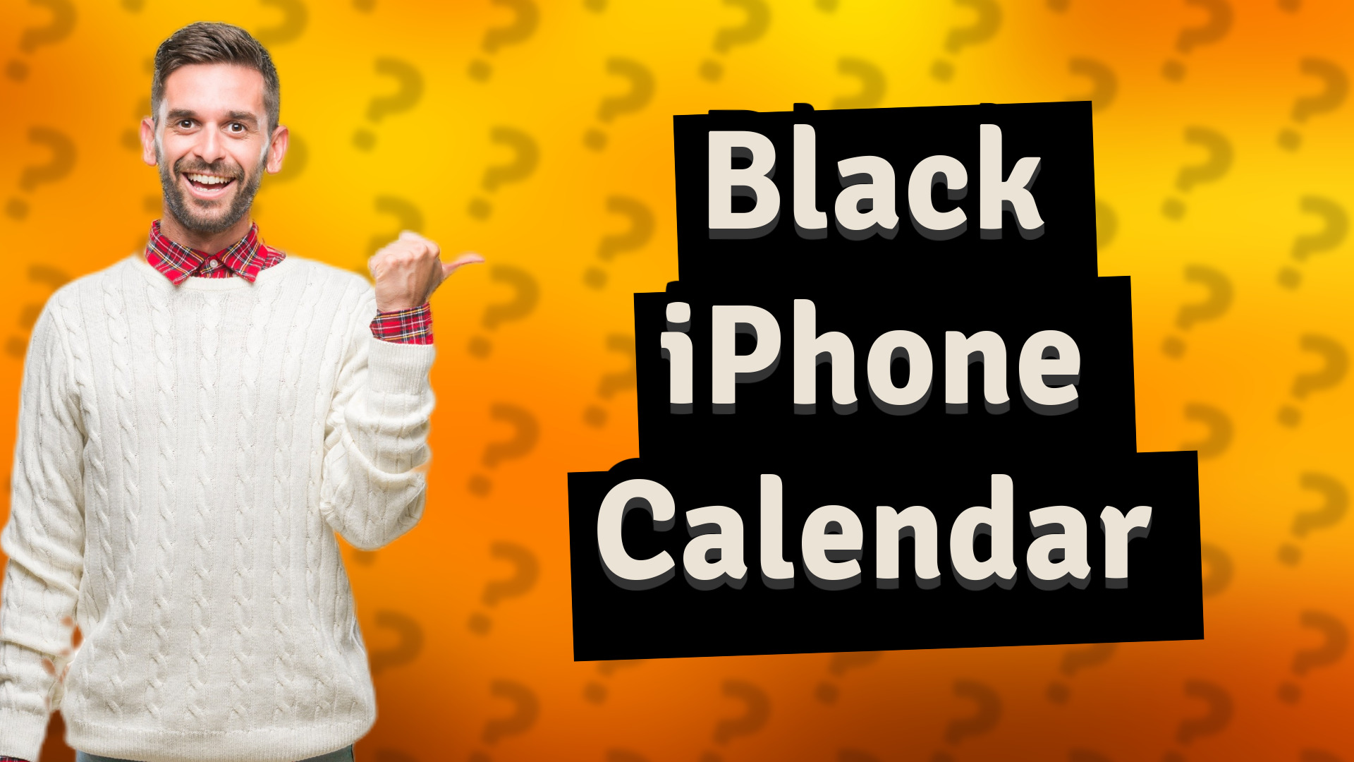 Black iPhone Calendar