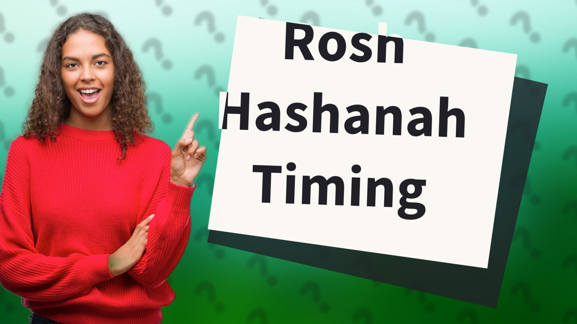 Rosh Hashanah Timing
