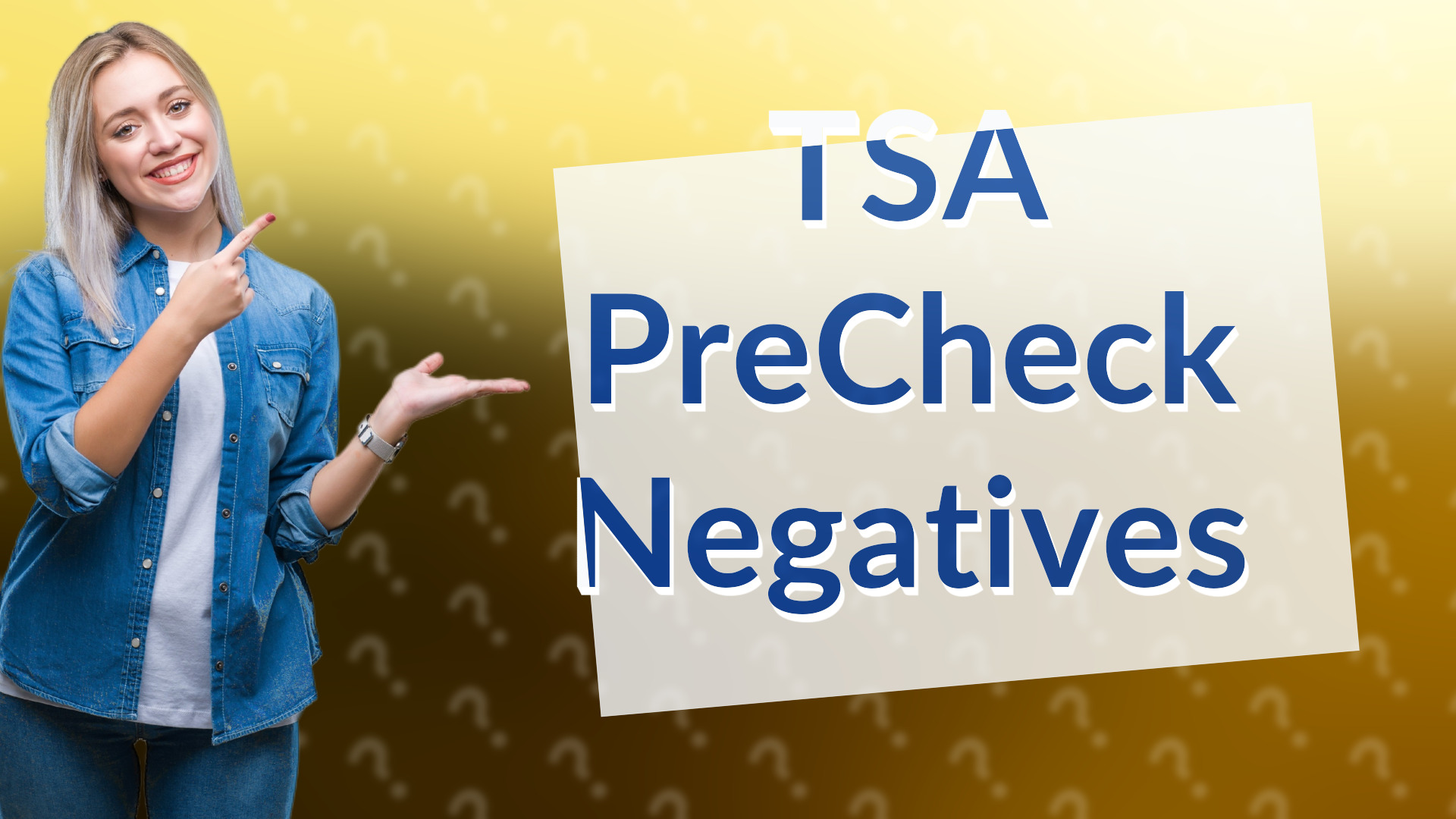 TSA PreCheck Negatives