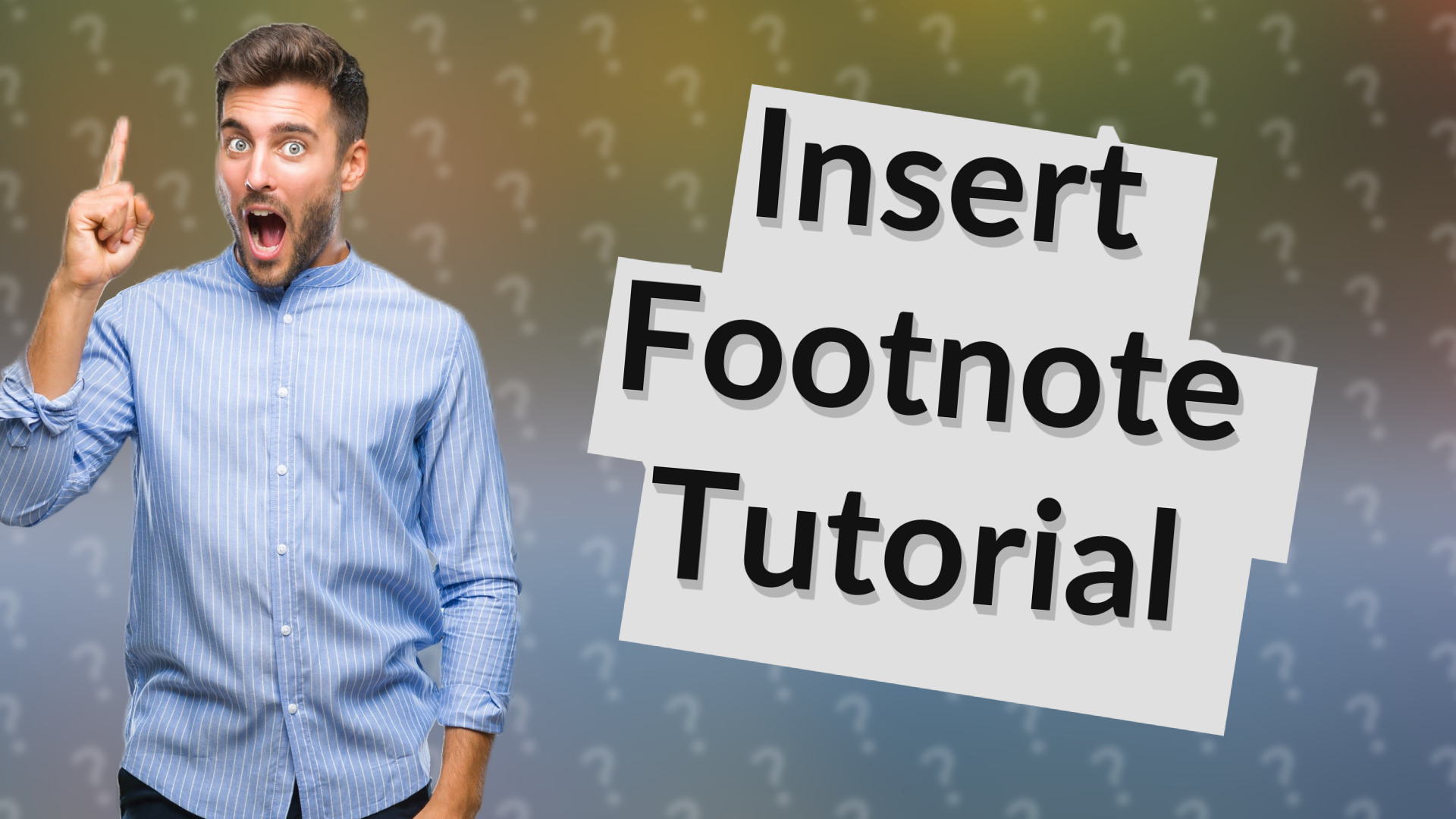 Insert Footnote Tutorial