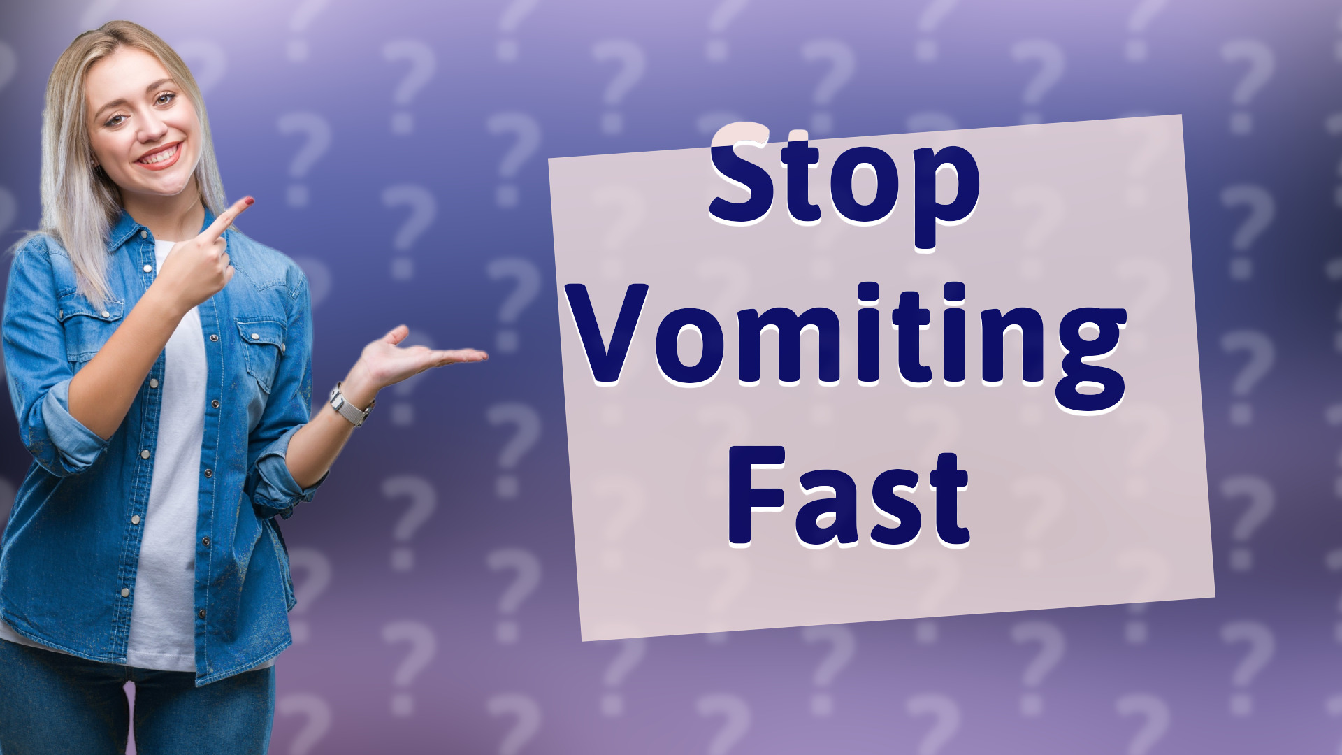 Stop Vomiting Fast