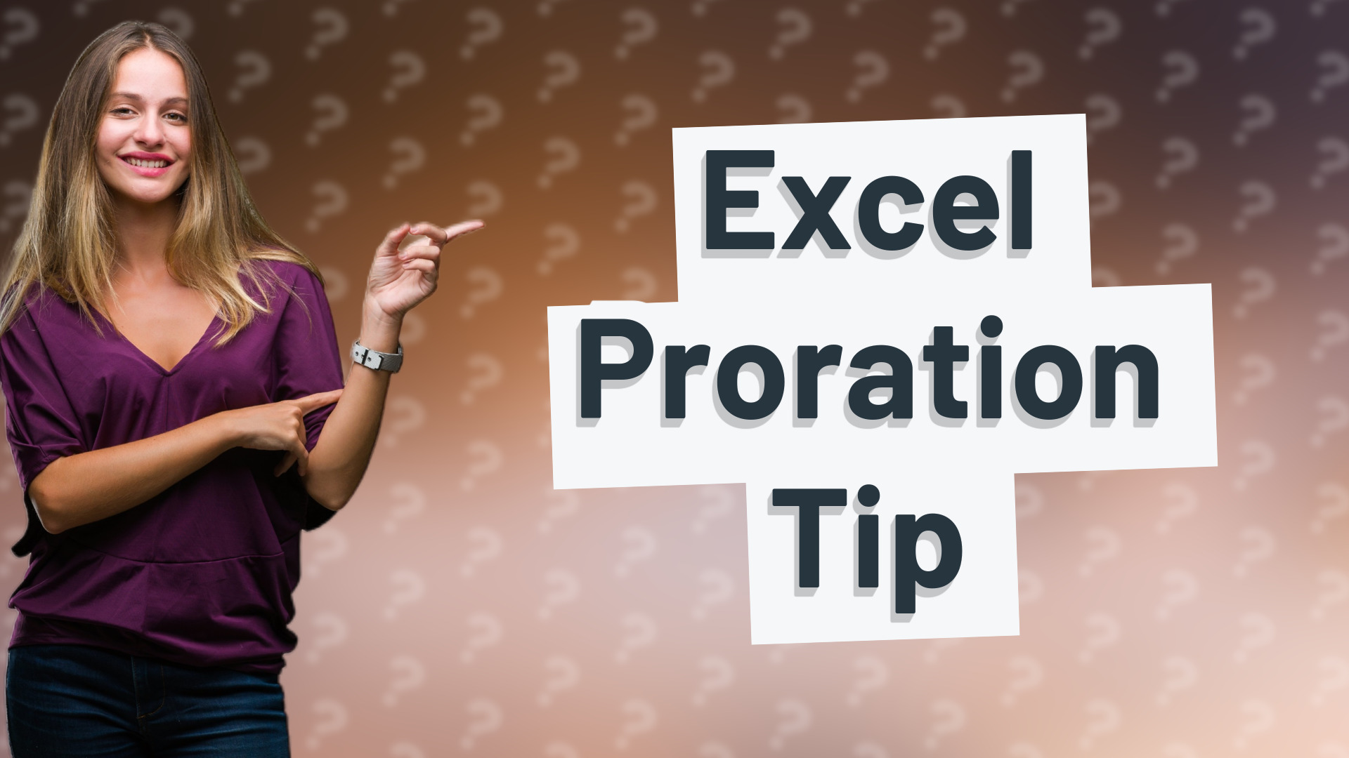 Excel Proration Tip
