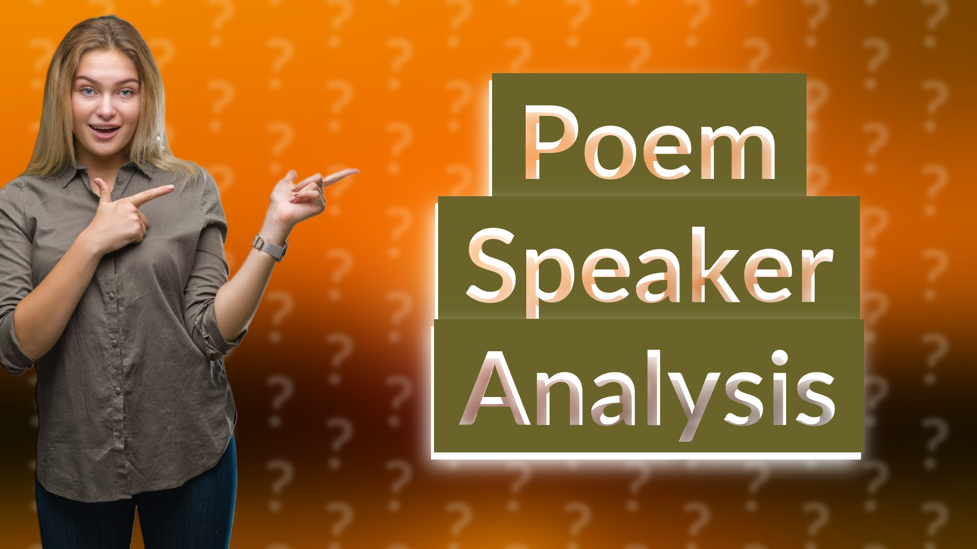 Poem Speaker Analysis