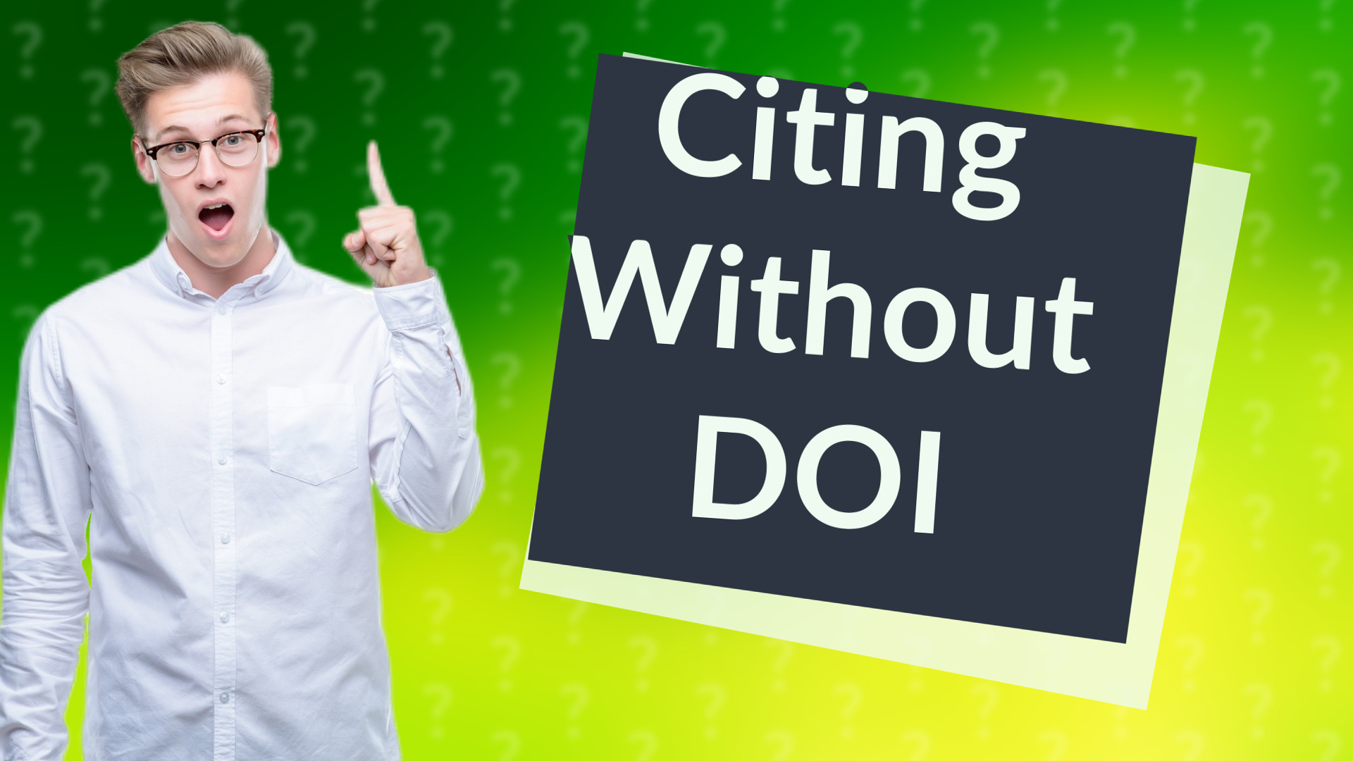 Citing Without DOI