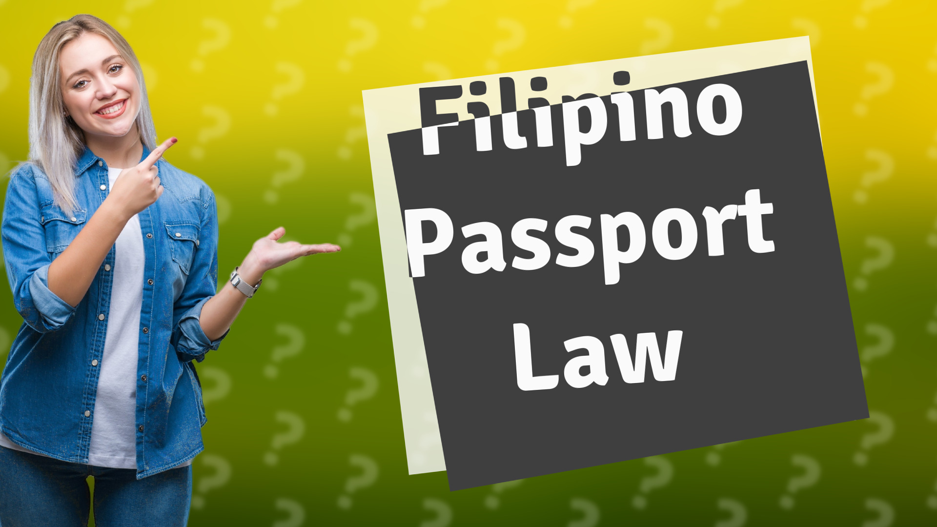Filipino Passport Law