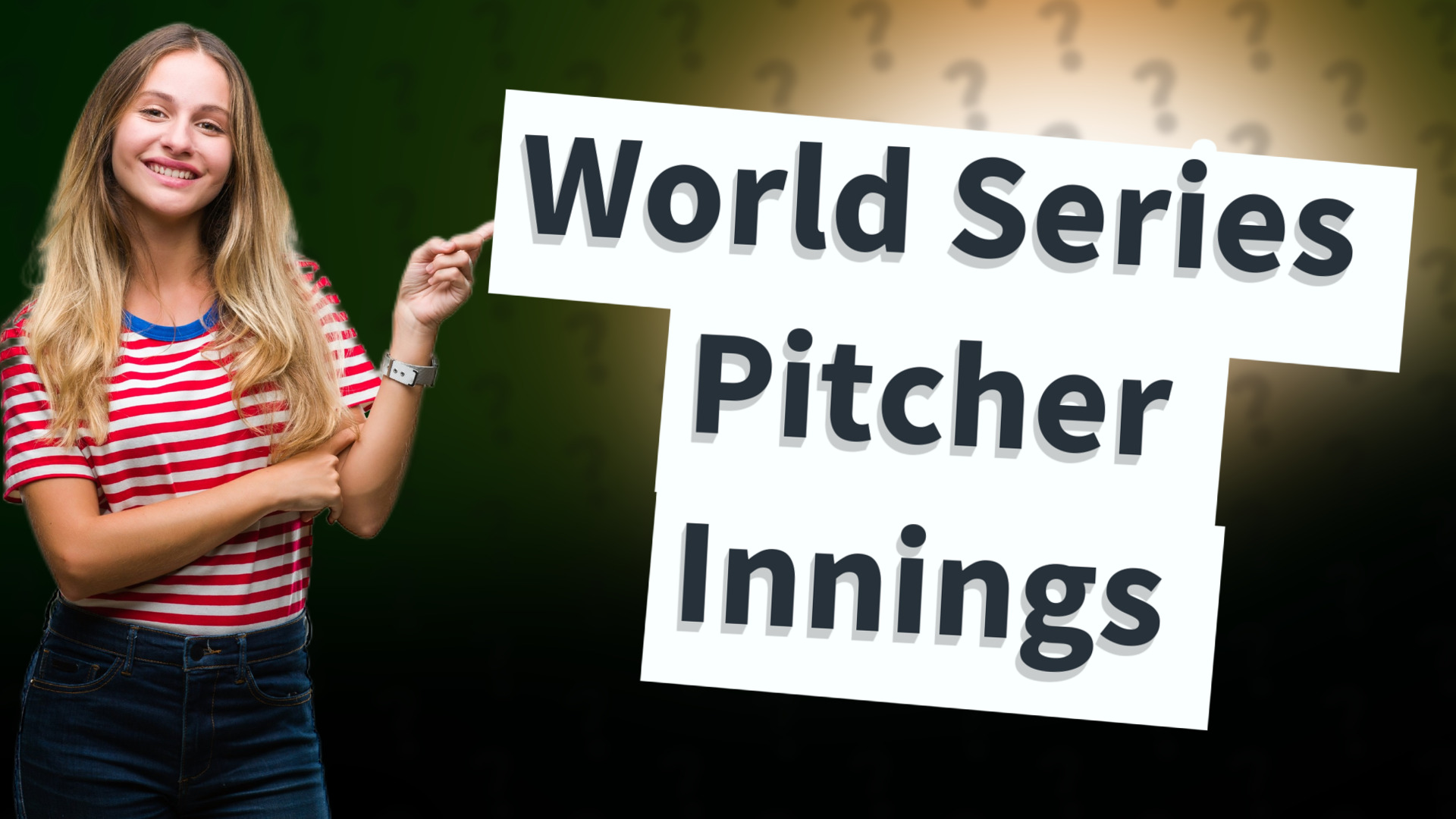 World Series Pitcher Innings