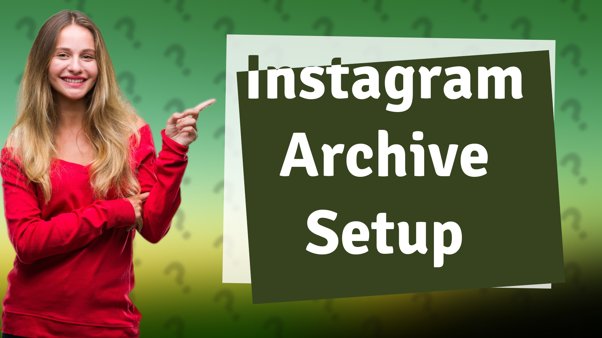 Instagram Archive Setup