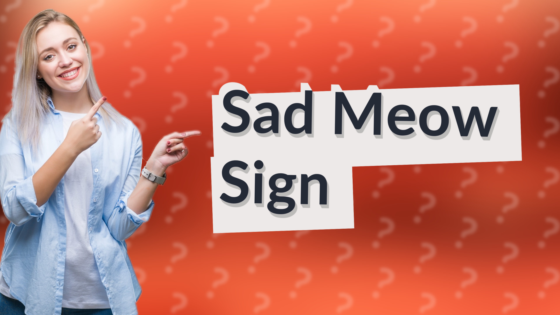 Sad Meow Sign