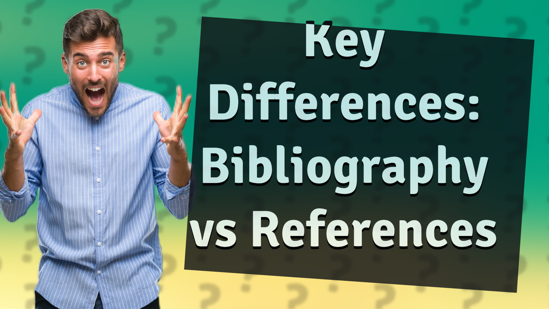 Key Differences: Bibliography vs References