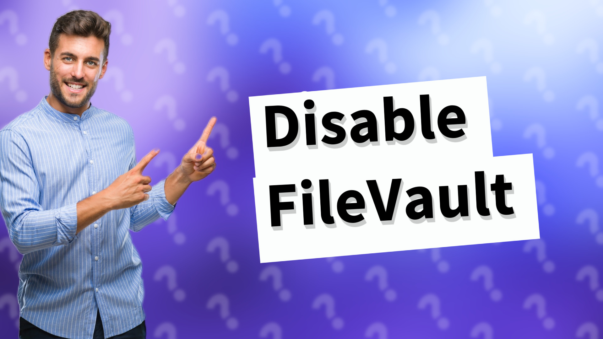 Disable FileVault