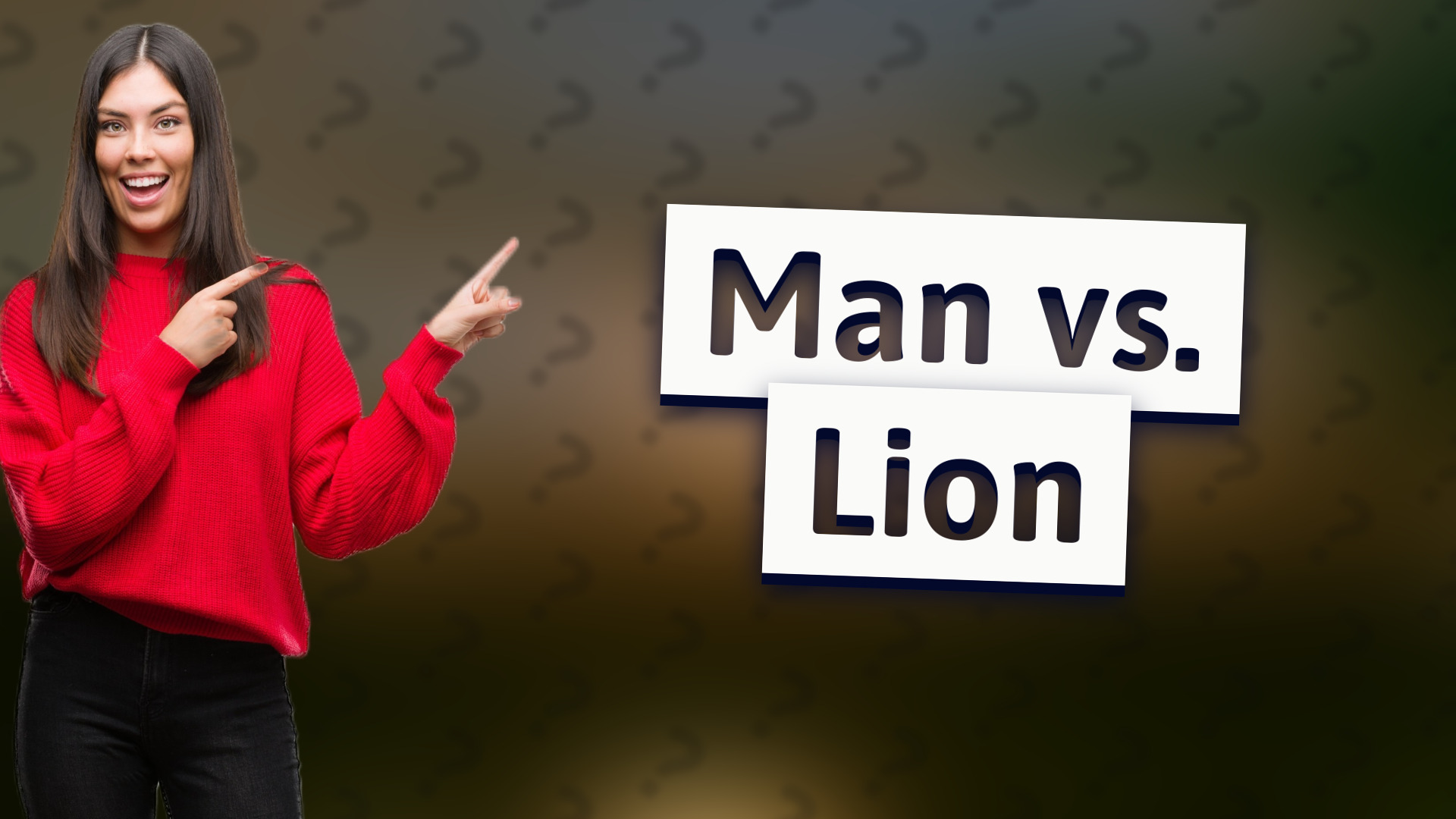 Man vs. Lion