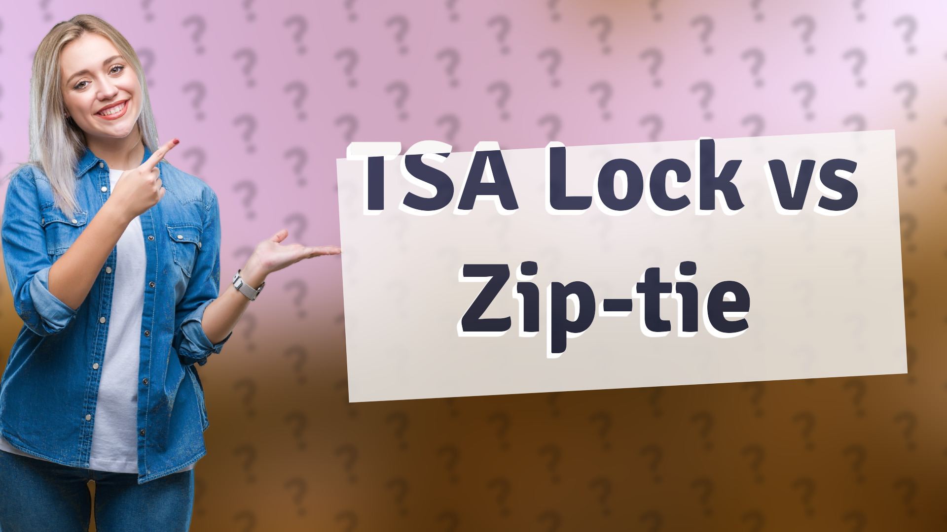 TSA Lock vs Zip-tie