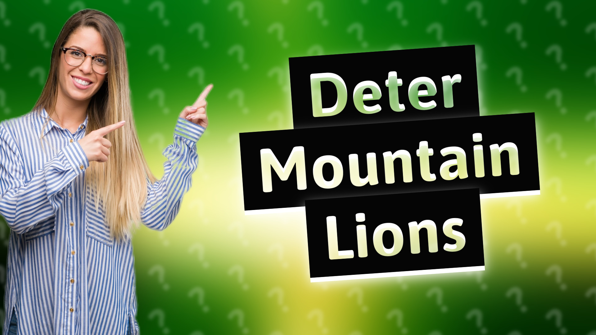 Deter Mountain Lions