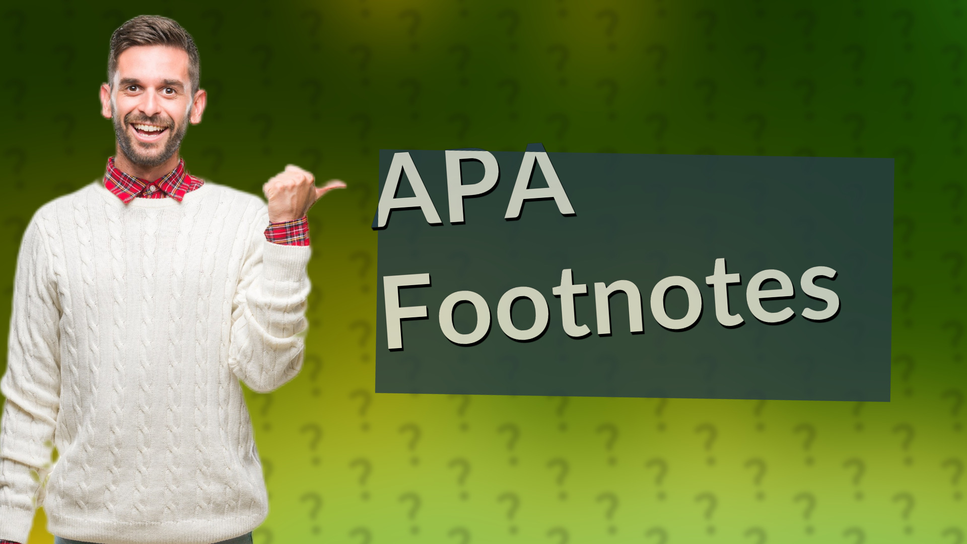 APA Footnotes