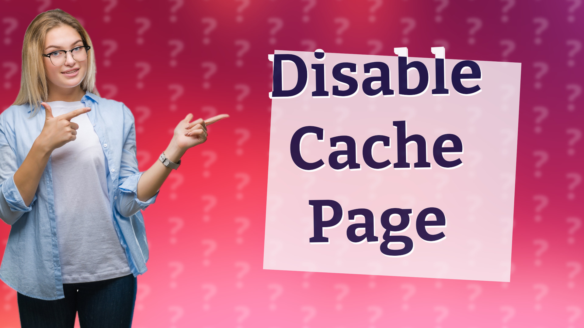 Disable Cache Page