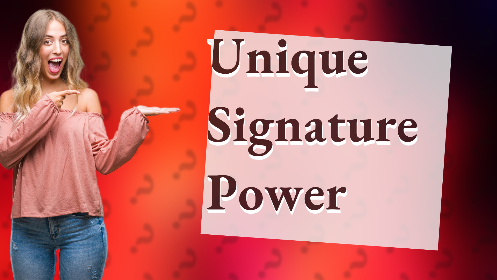 Unique Signature Power