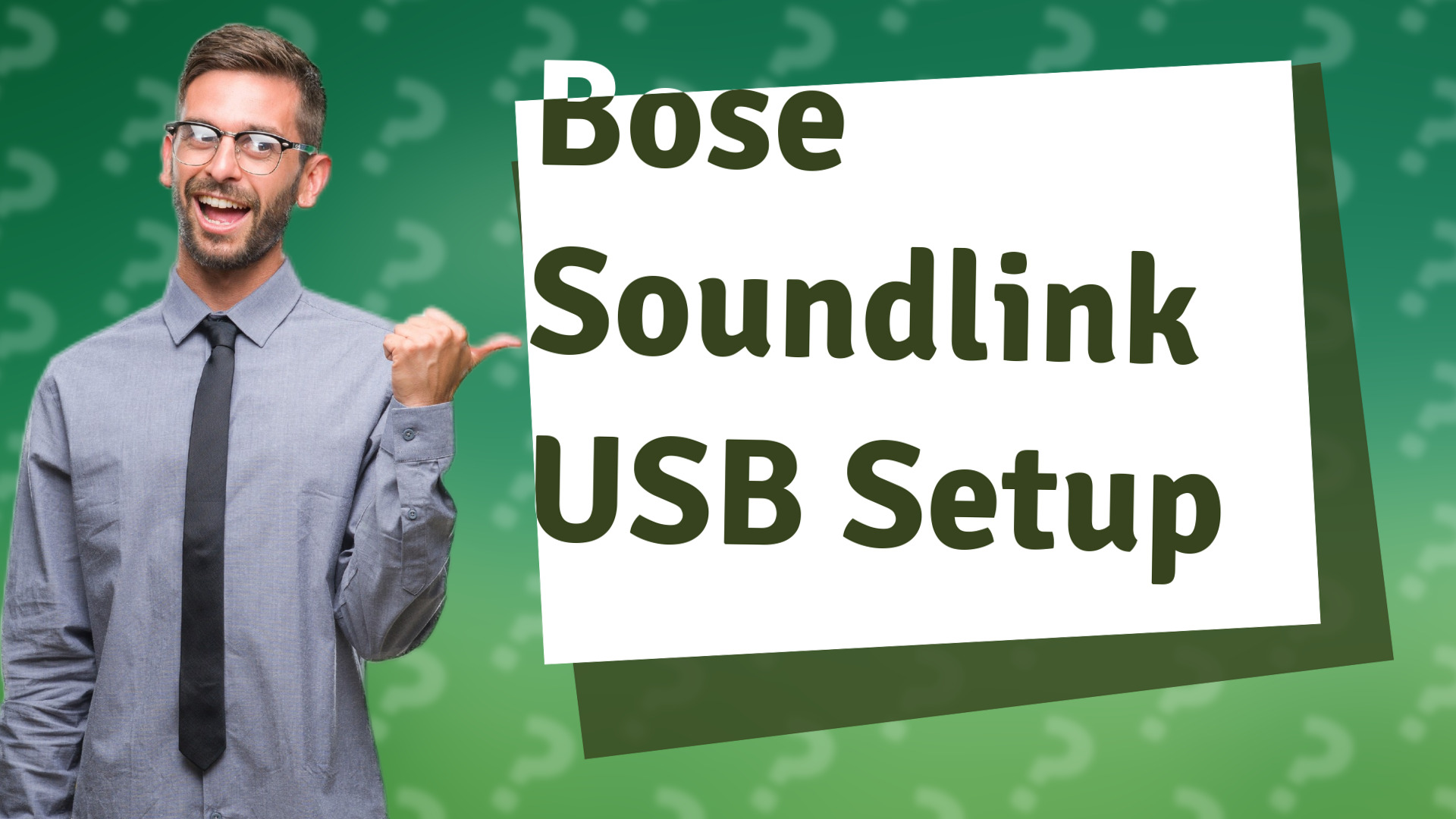 Bose Soundlink USB Setup