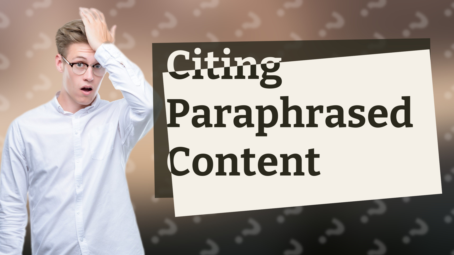 Citing Paraphrased Content