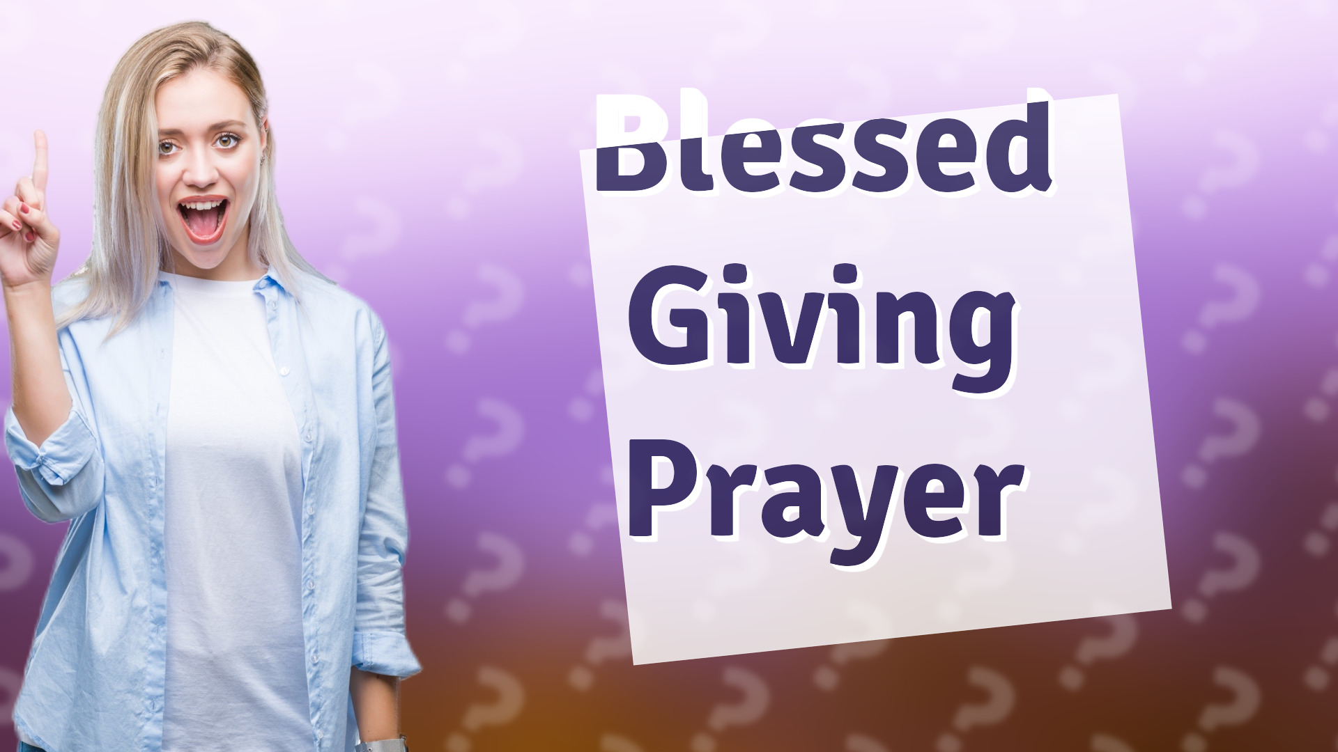 Blessed Giving Prayer