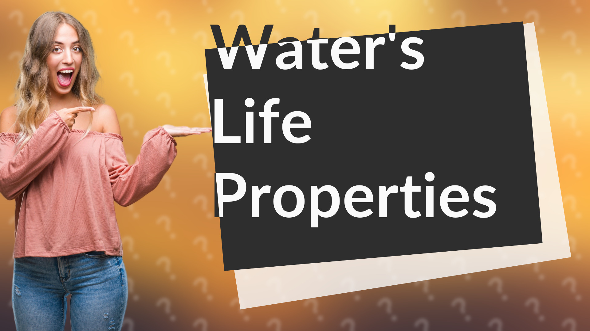 Water's Life Properties
