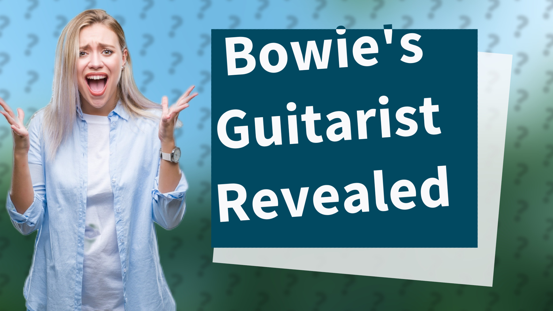 Bowie's Guitarist Revealed