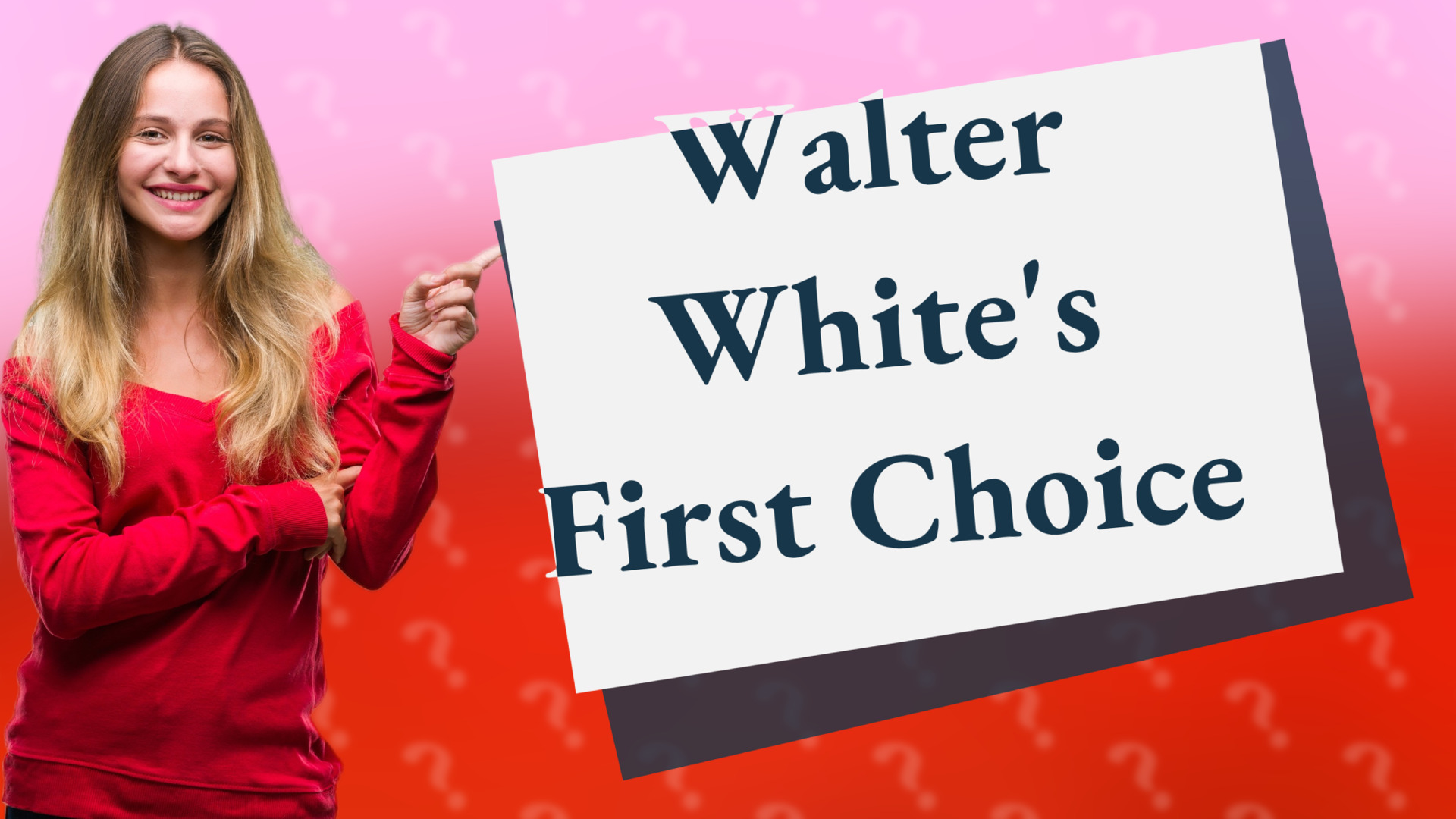 Walter White's First Choice