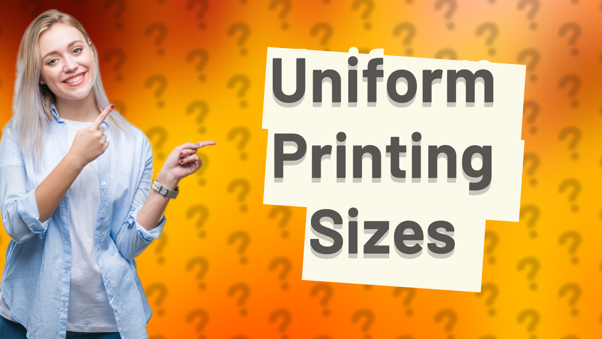 Uniform Printing Sizes