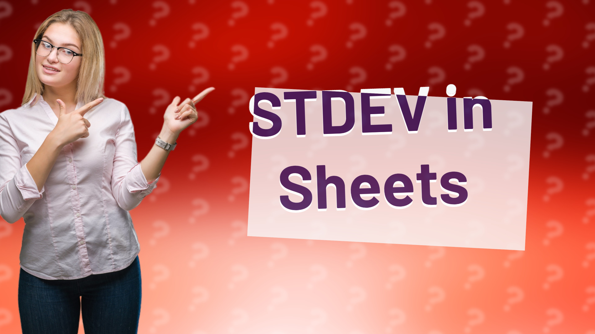 STDEV in Sheets