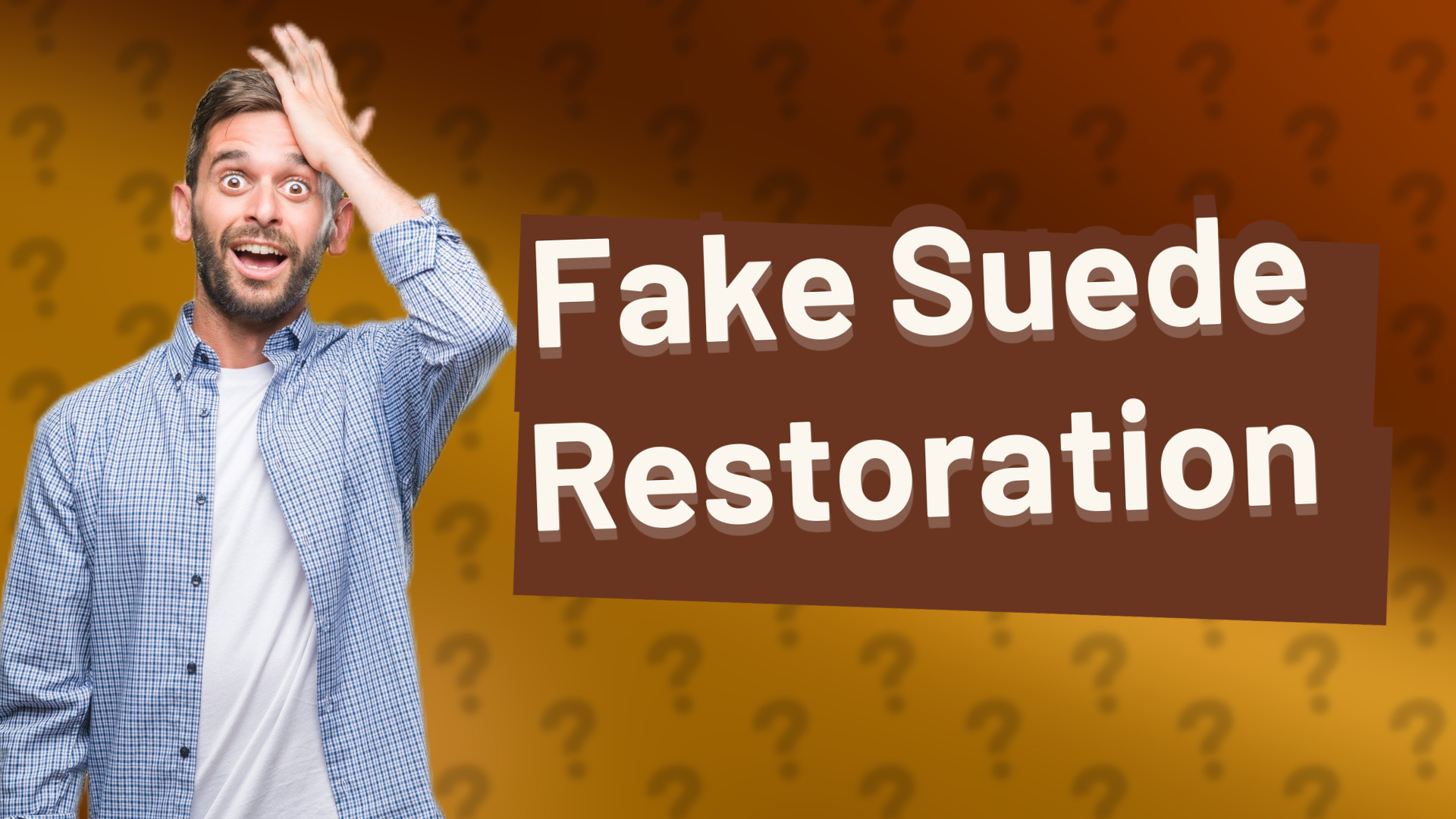 Fake Suede Restoration