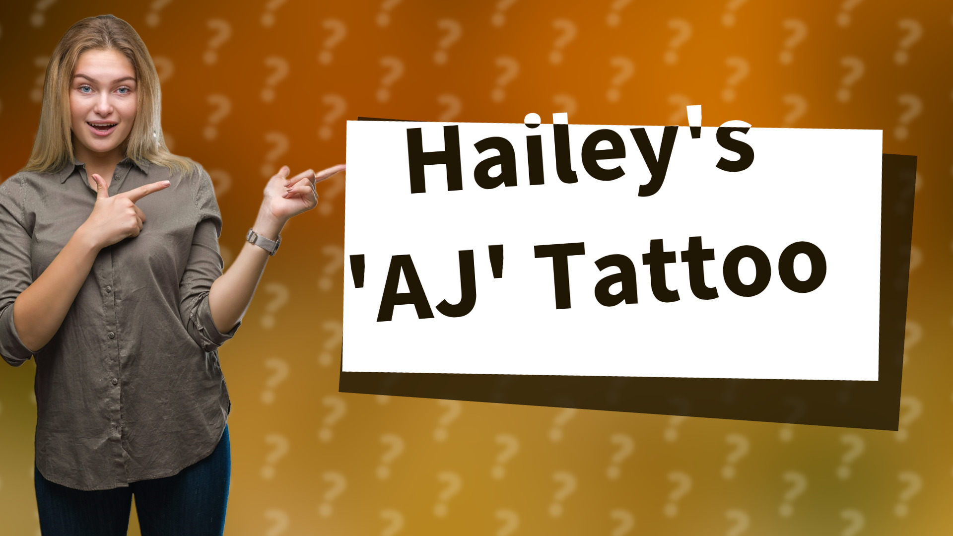 Hailey's 'AJ' Tattoo