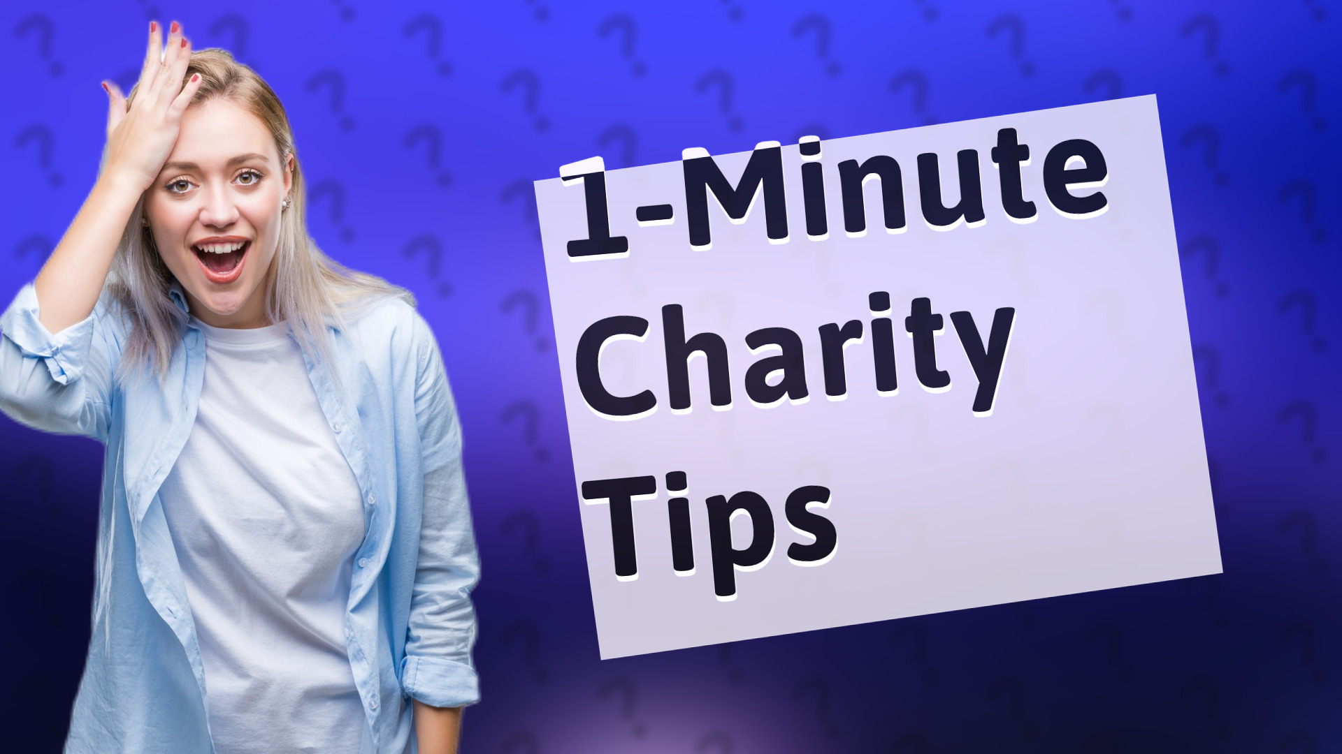 1-Minute Charity Tips